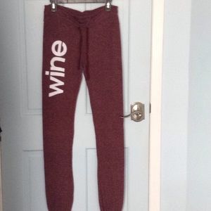 Wild fox wine sweatpants